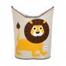 3sprouts laundry hamper lion closed