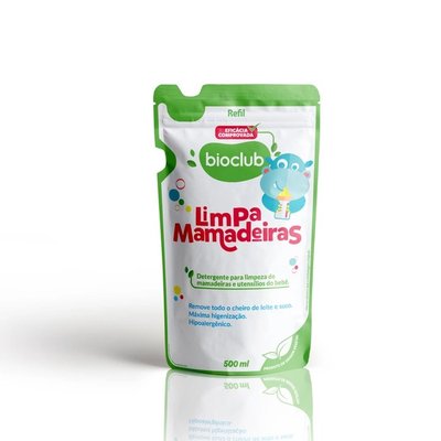 refil limpa mamadeiras bioclub detergente organico desengordurante 500ml 01